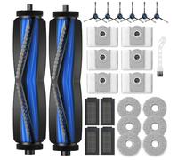 25 Piece Accessory Set for Ecovacs Deebot T50 Pro Omni / T50 Omni / T50 Robot Vacuum Cleaner, Replacement Parts with 2 Main Brushes, 4 HEPA Filters, 6 Mop Pads, 6 Dust Bags, 6 Side Brushes, 1 Cleaning