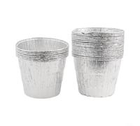 25 Piece Heavy Duty Aluminum Grease Bucket Liners for Traeger Pro Series For Green Mountain Grills and Pellet Grill Drip Pans Top Diameter 4.9 Inches