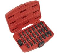 25 Piece Impact Socket Bit Set - 1/2" Square Drive - TRX-Star / Hex / Spline Bit
