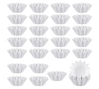 25-Piece Leakproof Wax Trays, Reusable Cupcake Wax Melting Trays, Candle Warmer, Biodegradable Wax Melting Tray, Aromatherapy, Candle Melting Liner Wax Melting Tray (White)