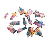 25 Piece Model Railway Passengers Figures 1:87 Scale for Train Layouts Diorama Scene Building Sand Table Modeling and Miniature Projects