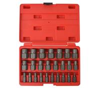 25 Piece Multi-Spline Screw Extractor Set Stud Puller Remover Kit Steel vidaXL