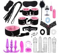 25 Piece Set of Pink Nylon Material Comfortable Leather Yoga Exercise Set, Can Fix Gloves and Comfortable Hands and Feet，Couple Gift