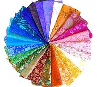 25 Pieces 8x8 Inch Vintage Recycled Pure Silk Remnants - Sari Silk Fabric Scraps for Easter Egg Dyeing, Quilting, Scrapbooking, Art Dolls & Craft Projects