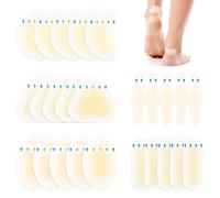 25 Pieces Blister Plasters for Feet, Hydrocolloid Blister Plasters, Waterproof Adhesive Pads for Blister Healing and Prevention, Foot Care for Heels, Toes, and Shoes, Anti-Friction Blister Bandages