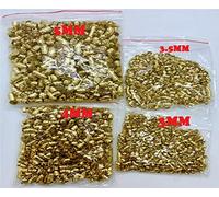 25 Pieces Coneheads for Fly Tying, Brass Plated, Gold Color, 3mm,3.5mm,4mm,5mm (4mm x 25 Pieces)