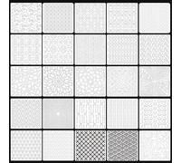 25 Pieces Geometric Stencils for Painting, 6 Inch Reusable Painting Templates for Scrapbooking Cookie Tile Furniture Wall Floor Decor Craft Drawing Tracing DIY Art Supplies(Geometric)