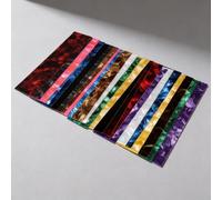 25 Pieces Guitar Pick Punch Sheets Set for DIY Custom Guitar Picks with Celluloid Material Including Light Medium Heavy Thickness