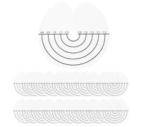 25 Pieces Hair Heat Shield Guards, Single Hole Round Spacer Template, Protector Round for Hair Transparent with Scale, for U-Tip Keratin Bondings Extension