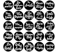 25 Pieces Inspirational Word Stencil, Reusable Motivational Stencils for Painting on Wood Signs Wall Fabric Home Decor (5 Inches)