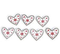 25 Pieces Mixed Random poin settia / Christmas Tree / Heart 2 Holes Wooden Buttons for Sewing Craft Clothes (Love) Convenient and Attractive