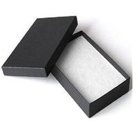 25 Pieces Pack Cotton Filled Matte Black Pack Cotton Filled - Jewelry Pendant Earring Necklace Bracelet Packaging Size #213 X 2 X 1 Inch #32 Size by R J Displays