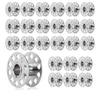 25 Pieces Sewing Machine Bobbins, Universal Metal Bobbins Sewing Machine Bobbin, Empty Metal Bobbins Spool Sewing Spools Compatibility with Brother Janome Singer Toyota Pfaff Bernina