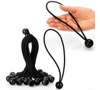 25 Pieces Tarpaulin Tensioner with Ball Elastic Cord for Use with Tarps, Tents, Canopies, and Household Storage Applications