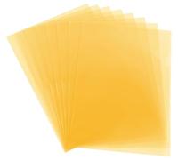 [25 Pieces] x Orange A4 Cut Flush Plastic Folders Open Top & Side Cut Flush File Cover Sleeves Gloss & Plain 12mm L-Type Project Pockets Report File Document Storage Wallet Sheet Protectors