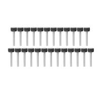 25 piezas Tornillo de pulgar Cubierta de nailon moleteado de acero inoxidable 6-32 Piezas de robot industrial de rosca completa Sujetadores duraderos para robótica y ensamblaje de