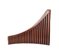 25 Pipes C Key Brown Pan Flute Traditional Woodwind Instrument Bamboo Easy Carry No Bottom Handmade Pipe (Color : Left hand)