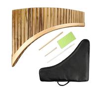 25 Pipes Pan Flute Instrument Bamboo Pan Flute Panpipes G Key Handmade Woodwind Instrument In G Key (Color : Right)