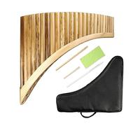 25 Pipes Pan Flute Instrument Bamboo Panpipes C Key Handmade Woodwind Instrument In C Key (Color : Right)