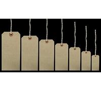 25 Quality Buff Strung Tags 96mm x 48mm by MacIntyre