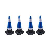 25" Road Safety Cones Red/White Traffic Cones with Reflective Collars for Street Hazards Driving Training Parking Management and Event Safety