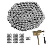 25 Roller Chain 132 Link with 10 Master Links and Chain Breaker, 25 Drive Chain Compatible with Razor MX500 MX650 SX500 Dirt Bike XRF500 MiniMoto, Fit for Motocross/Mini Bikes/Electric Dirt Bikes