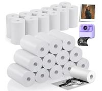 25 Rolls Thermal Paper for Kids Instant Print Cameras, 5.7x2.5 White Thermal Paper, Easy to Replace, Zero Ink Printing for Kids Camera Instant Print