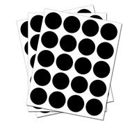 25 Round Black Circles - Removable Self Adhesive Waterproof Durable Vinyl Stickers - Digitally Cut to The Sticker Shape - Size 38mm