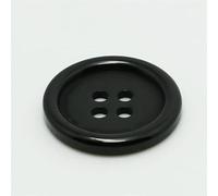 25 Round Black Ridge 18mm Resin 4 Hole Sewing Crafts Scrapbooking Cardmaking Bling Buttons (Black, 18mm)