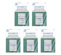 25 Schmetz Microtex (Sharp) Sewing Machine Needles, Size 90/14 (130/705 H-M)
