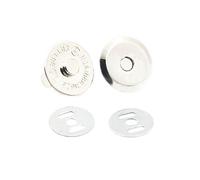 25 Sets 18mm 3/4" Thin Round Magnetic Snaps Bag Button Clasps Closure Purse Handbag with Washer Nickel Choice