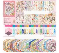 25 Sets DIY 3D Scene Stickers Book, 3D House Isometric Sticker Therapy, Cute Cartoon Stickers Scene Make Your Own Scenes, Shop Scenes Stickers for Kids, for Adult Relief Stress Pass The Time