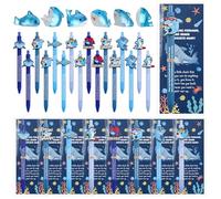25 Sets Employee Appreciation Gifts Bulk Inspirational Shark Ballpoint Pens Positive Bookmarks Thank You Gifts for Coworker Teacher Team Staff Nurse Shark Party Favors Ocean Sea Themed Supplies