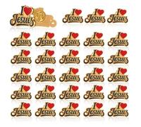 25 Sets Jesus Pins, Enamel I Love Jesus Pin with Cards, Christian Pins Bulk Jehovahs Witnesses Gifts for Women Men Backpacks Suit Jacket