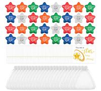 25 Sets Star Stress Balls with You're a Star Motivational Cards Mental Health Awareness Items Colorful Foam Stress Relief Toys Mental Health Gifts Anxiety Stress Relief Toys Inspirational Gift