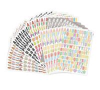 25 Sheets 0.5 Inch Small Letter Alphabet Sticker Sticky Number Symbol Multi-Colored Self Adhesive Waterproof Vinyl for Scrapbooking Journaling Card Making Collaging Planner Arts & Crafts (Virgo)