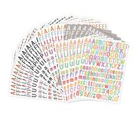 25 Sheets 0.5 Inch Small Letter Alphabet Sticker Sticky Number Symbol Multi-Colored Self Adhesive Waterproof Vinyl for Scrapbooking Journaling Card Making Collaging Planner Arts & Crafts (Aries)