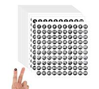 25 Sheets 1 to 100 Consecutive Number Stickers, 1cm Vinyl Number Stickers, Self-Adhesive Waterproof Labels, Small Round Removable Numbered Label for Indoor Outdoor, Storage, Organizing