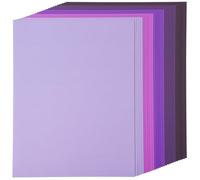 25 Sheets 5 Purple Colors Cardstock Paper 8.5" X 11" Doubled-sided Card Stock 92lb/250gsm Heavy Weight Thick Craft Construction Paper for Scrapbooking DIY Cards Making Party Decor Printer UAP13MXPR25
