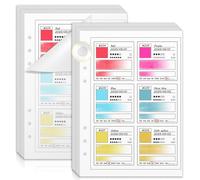 25 Sheets A5 Watercolor Swatch Paper Painters Color Diary Loose Leaf for 6 Ring 140lb 100% Cotton Water Color Paper for Artists Watercolor Coloring Book with 26 Sheets Glassine