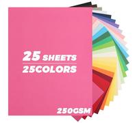 25 Sheets Colored Cardstock 25 Colors - 8.5 X 11 Inches Art Crafts Construction Paper, 92lb/250gsm Heavy Weight Thick Card Stock Paper for Printer, DIY Cards Making, Scrapbooking UAP24MX25