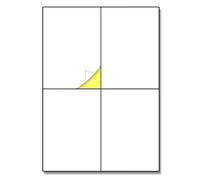 25 Sheets - Large Sticky Labels Stickers White A4, for Boxes/Postage/Shipping - 4 per Sheet, 148.5 x 105mm (A6)