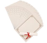 25 Sheets of Award Certificates, Blank Yellow Award Certificate Paper, Blank Plain Paper Sheets for Employees, Graduation, Schools, Diploma, and More, 8.27 x 11.69 Each
