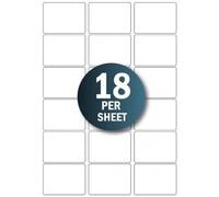25 Sheets of White Address Labels 18 per A4 Sheet Laser Inkjet L7161 (63.5mm x 46.6mm)