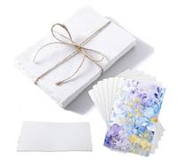 25 Sheets Watercolor Paper, 300 GSM Deckled Edge Paper, 4x6 Inch Rough/Textured Handmade-Paper, White Cotton Papers for Watercolors, Wedding Invitations, Cards, Drawing, Sketching, Painting and Crafts