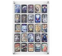 25-Slot Wall-Mounted Acrylic Display Case for Zippo Lighters - Clear Collector Cabinet, for Men and Lighter Enthusiasts