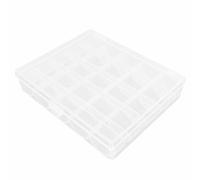 25 Slots Empty Bobbin Box, Bobbin Organizer Plastic Case, Transparent Bobbins Spools Box, Sewing Craft Plastic Case Storage Box for Sewing Machine (2Pcs Box)