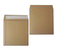 25 Strong 7" / 45RPM Record Vinyl Peel and Seal Brown Board MAILERS ENVELOPES Including Fragile Labels/Stickers - 625 Micron Cardboard SELF Seal Packaging MAILING Postal Postage Packets