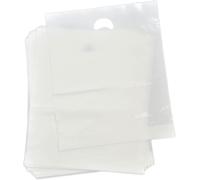 25 Strong Clear Transparent Colour Plastic Polythene Die Cut Handle Carrier Bags - Extra Large Size 22 x 18 x 3" 54cm x 46cm + 7.5cm Varigauge Shopping Gift Boutique Party Fancy