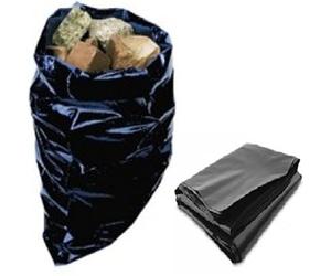 25 Strong Heavy Duty Large Black Plastic Polythene Builders Bags Size 20 x 30" / 500 x 750mm Durable Rubble Brick Gravel Sand Aggregate Wood Timber Storage Sacks
